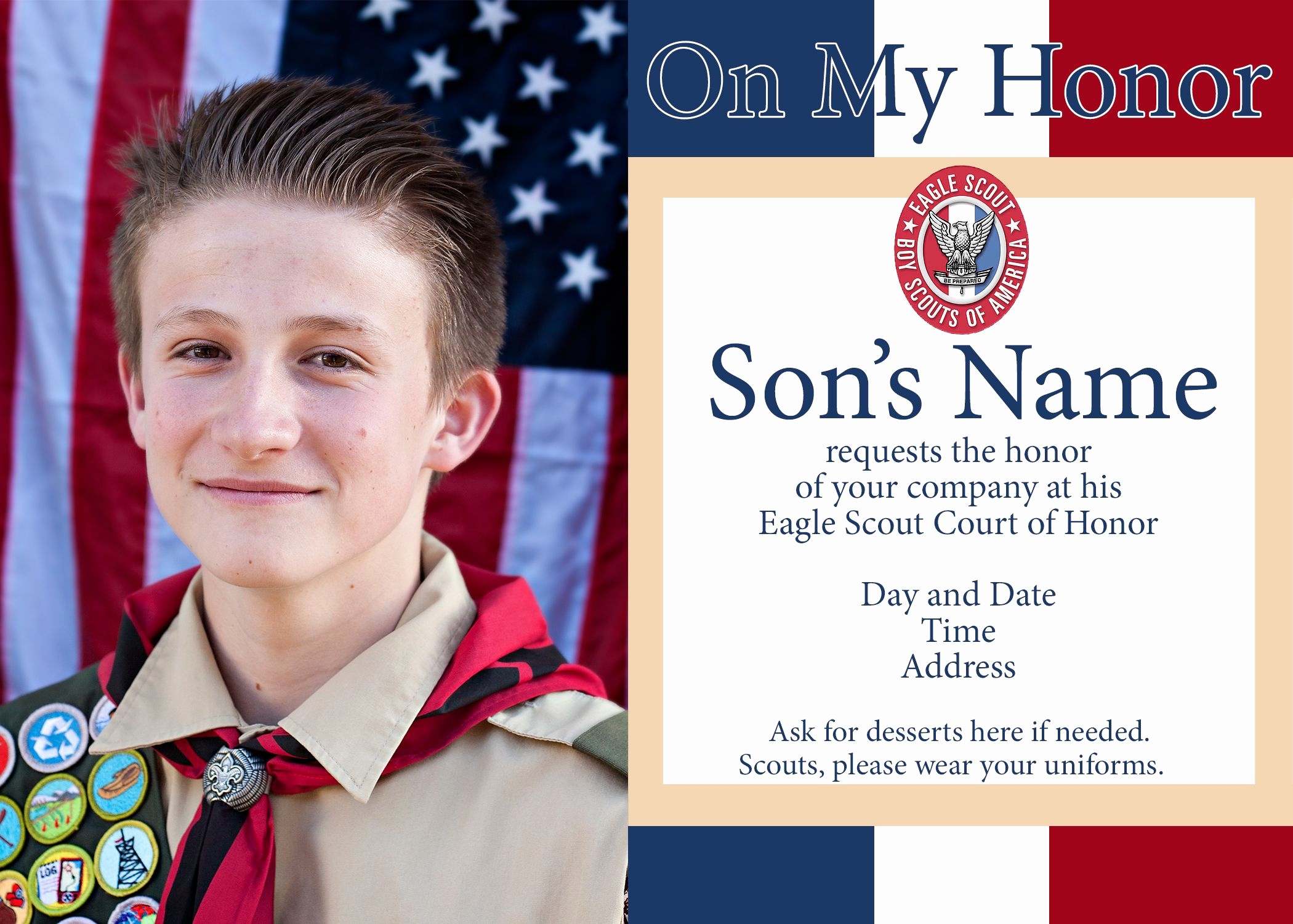 Eagle Scout Invitation Template Collegio Sanlorenzo Template