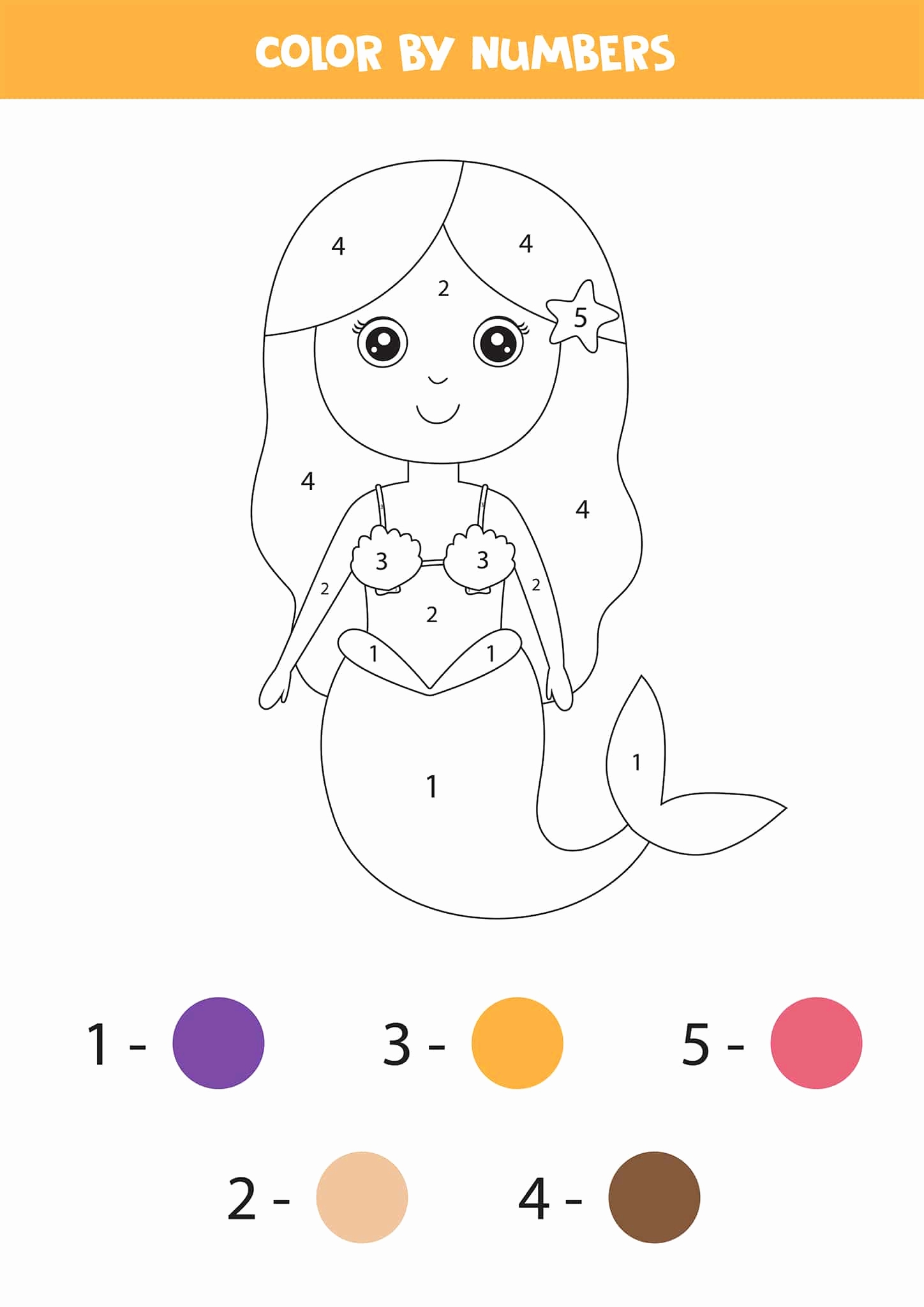 color by number worksheets for kindergarten