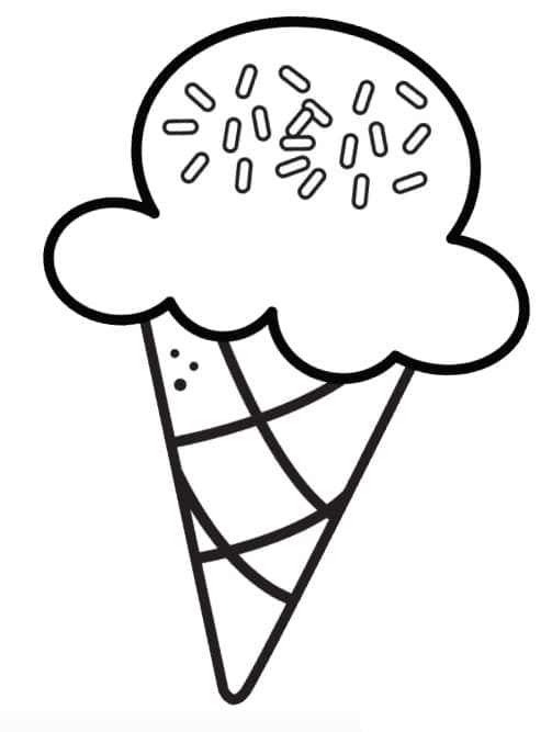 Easy Ice Cream Cone Coloring Page Free Printable Coloring Pages For Kids