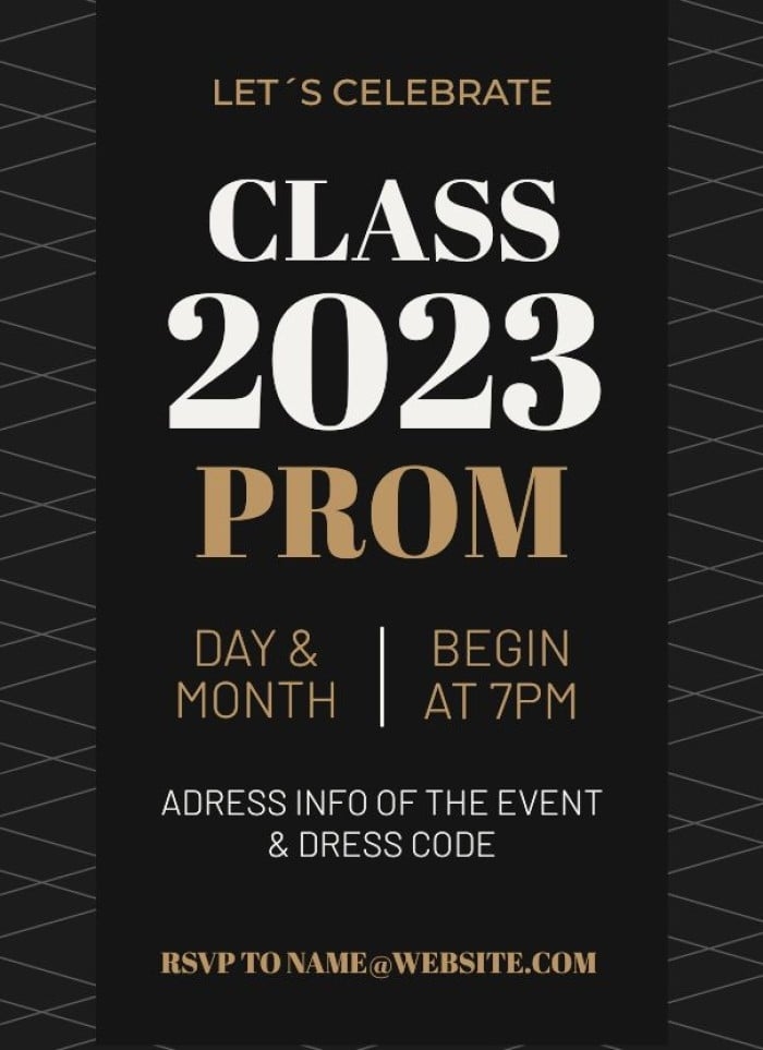 Edit This Minimalist Black Gold Graduation Invitation Design For Free