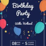 Editable Birthday Party Invitation Templates In Word To Download