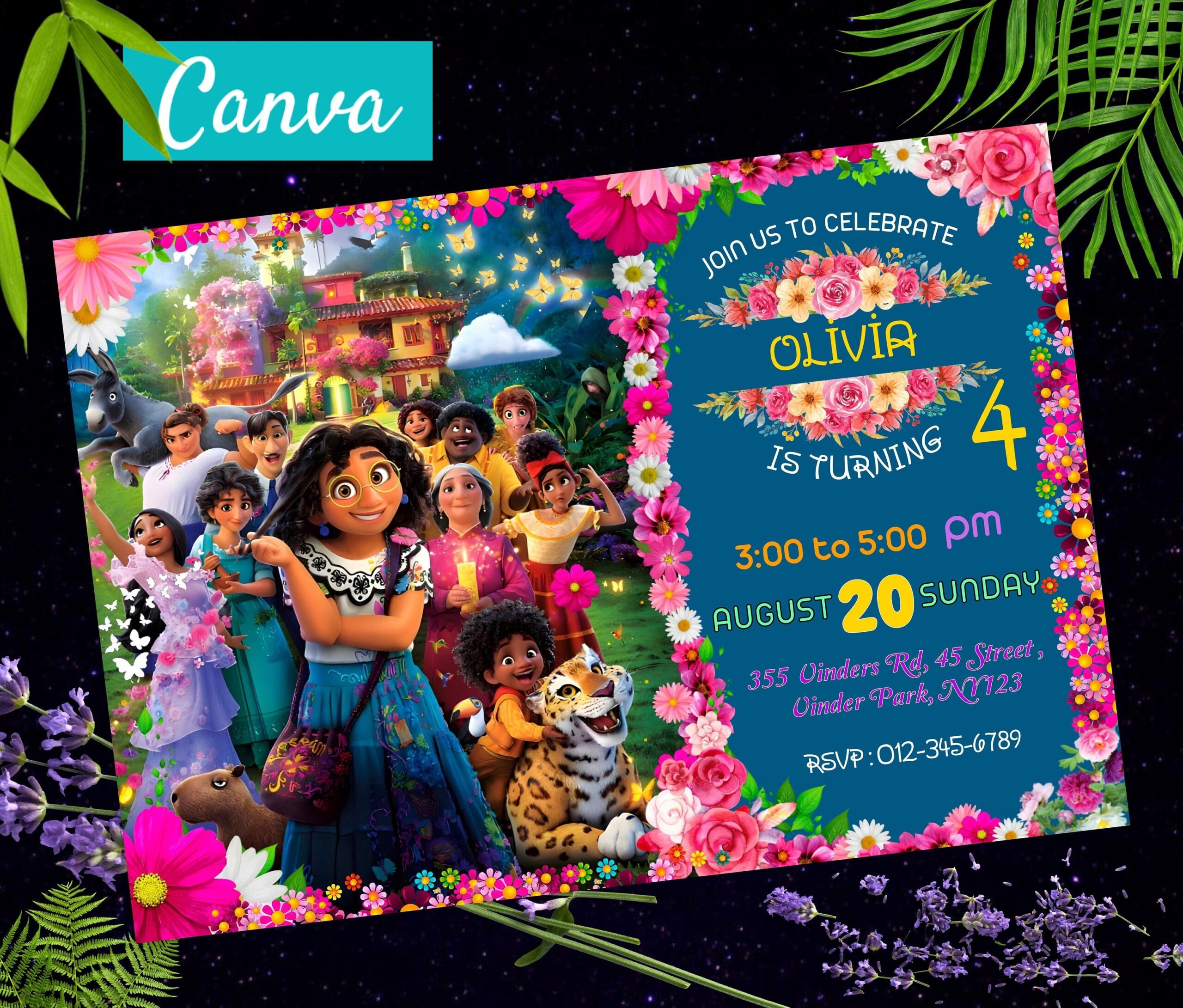 Editable Encanto Birthday Invitation Template Printable Birthday Party 