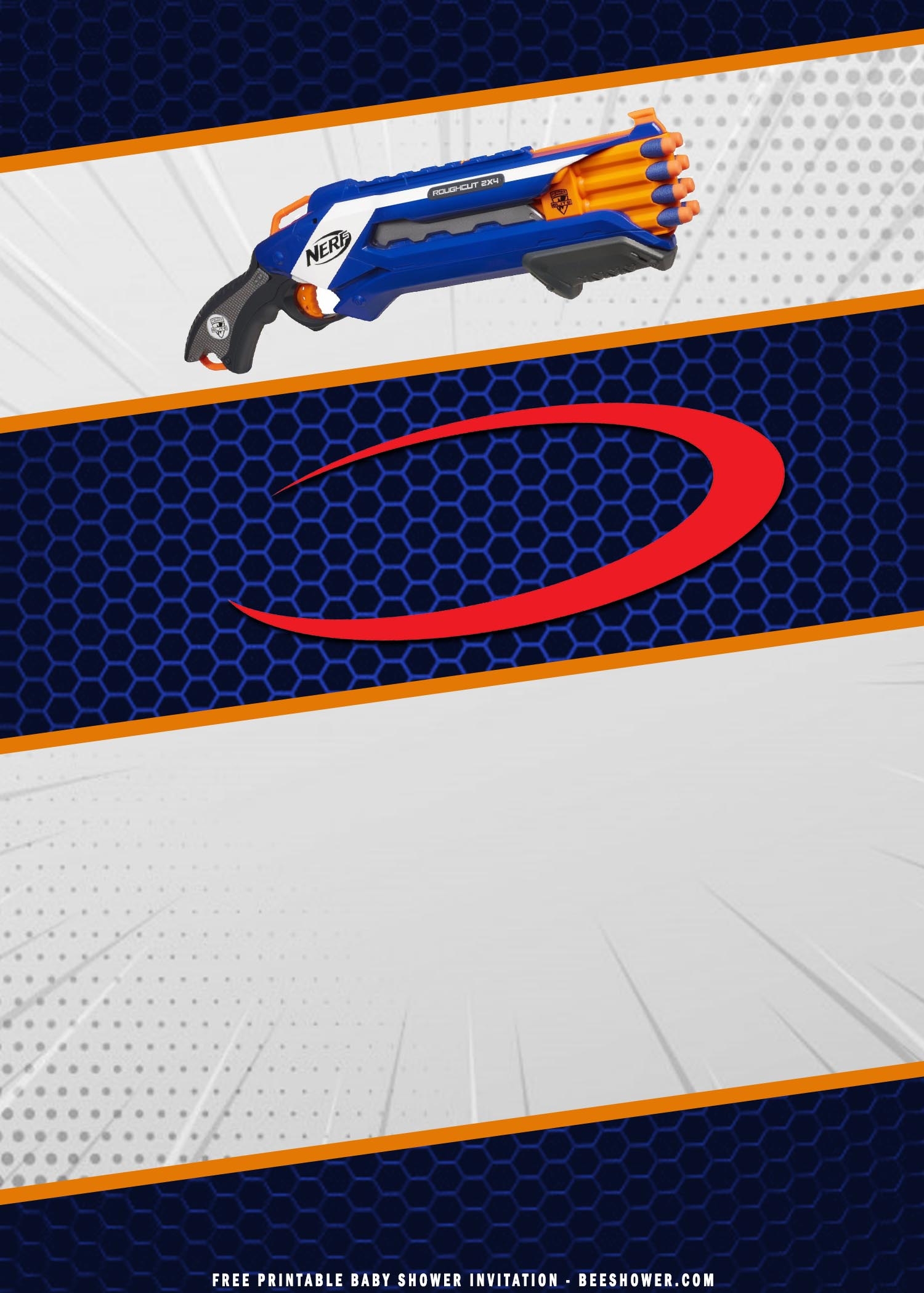 nerf gun party invitations template free