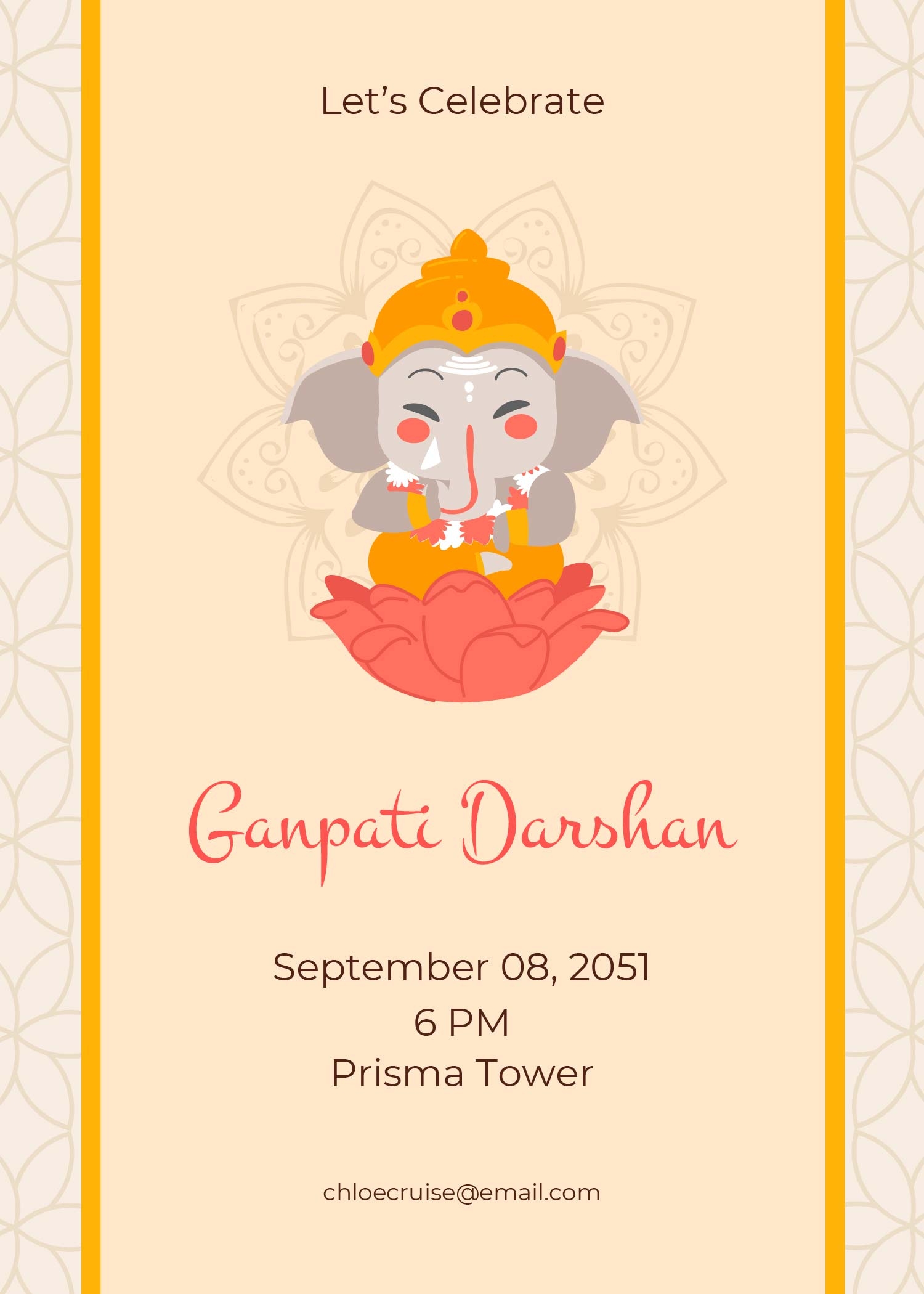 Editable Ganpati Invitation Templates In Word To Download