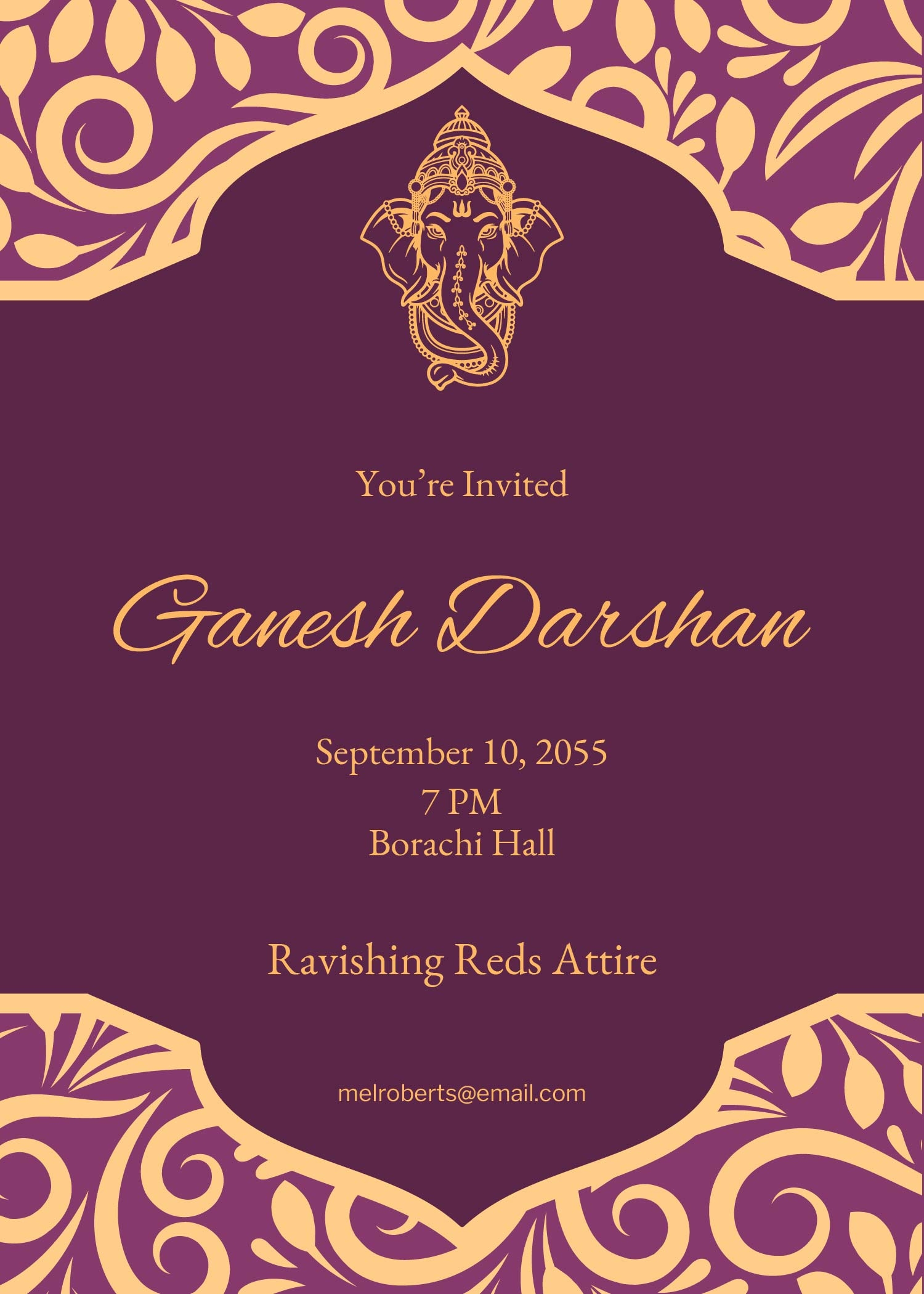 ganpati invitation card template