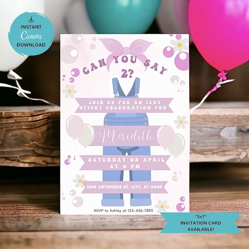 Editable Ms Rachel Birthday Invite Ms Rachel Party Ms Rachel Birthday