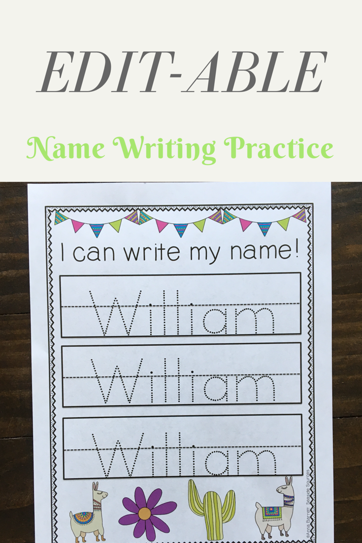 Editable Name Writing Worksheets Writing Worksheets