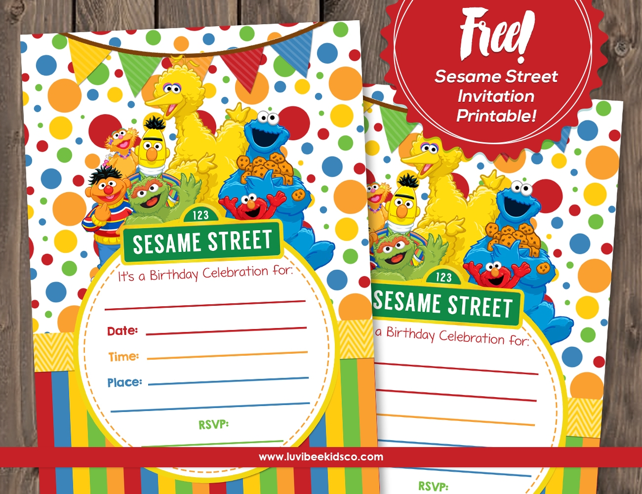 sesame street invitation template free