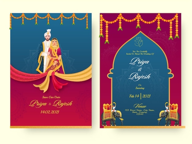 wedding invitation card template editable