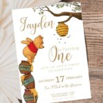 Editable Winnie The Pooh Birthday Invitation Classic Winnie Etsy