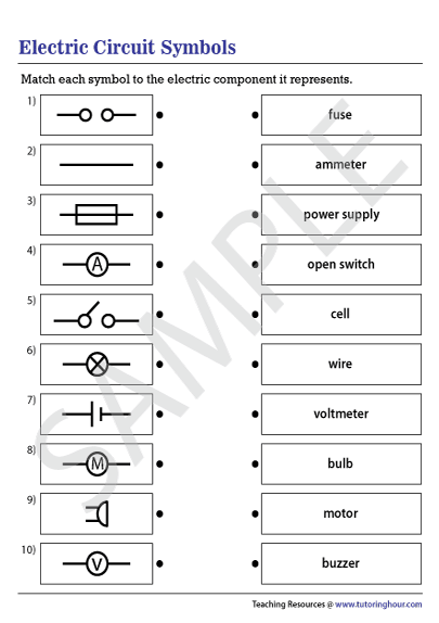 Electric Circuit Symbols Worksheet Worksheets Library