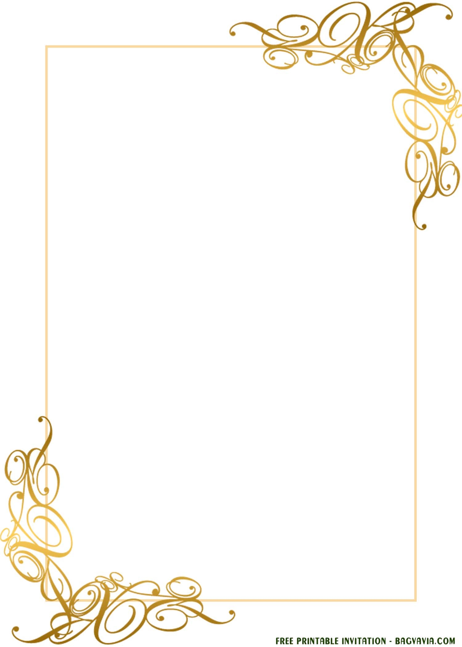 blank red and gold invitation templates