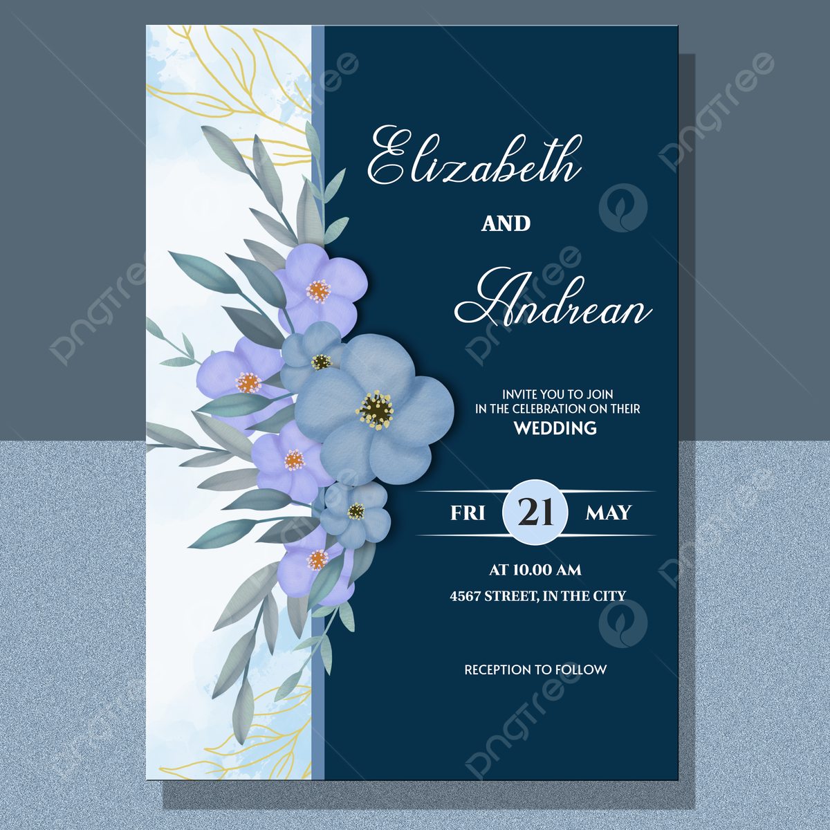 burgundy flower invitation template