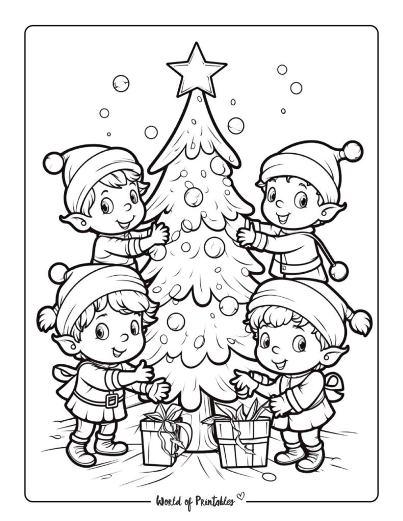 Elf Coloring Pages Santa Coloring Pages Christmas Coloring Books