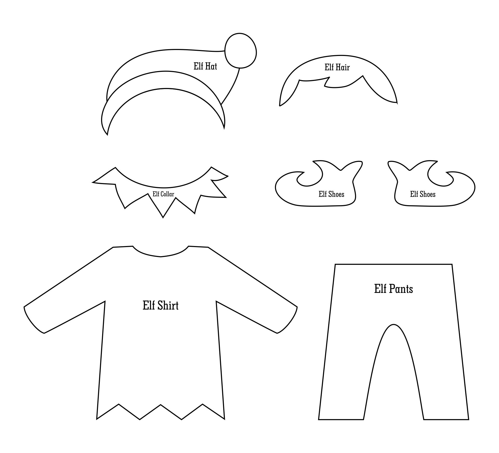 Elf Template Printable
