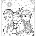 Elsa Anna And Olaf Coloring Page Frozen Coloring Pages Elsa