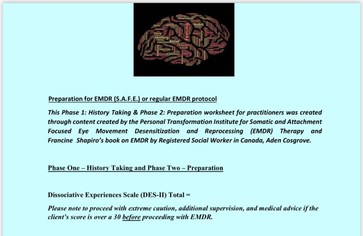 worksheets for therapists