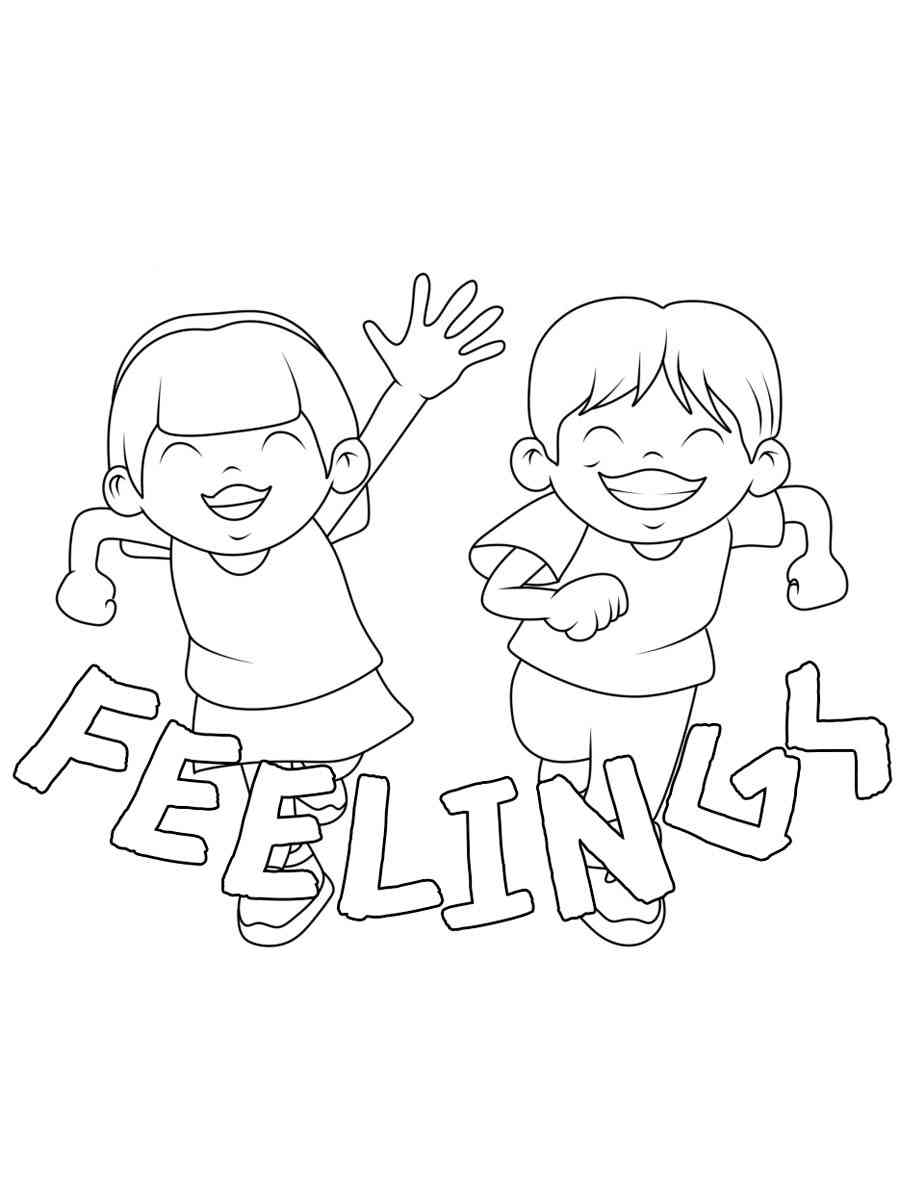 Emotions And Feelings Coloring Pages