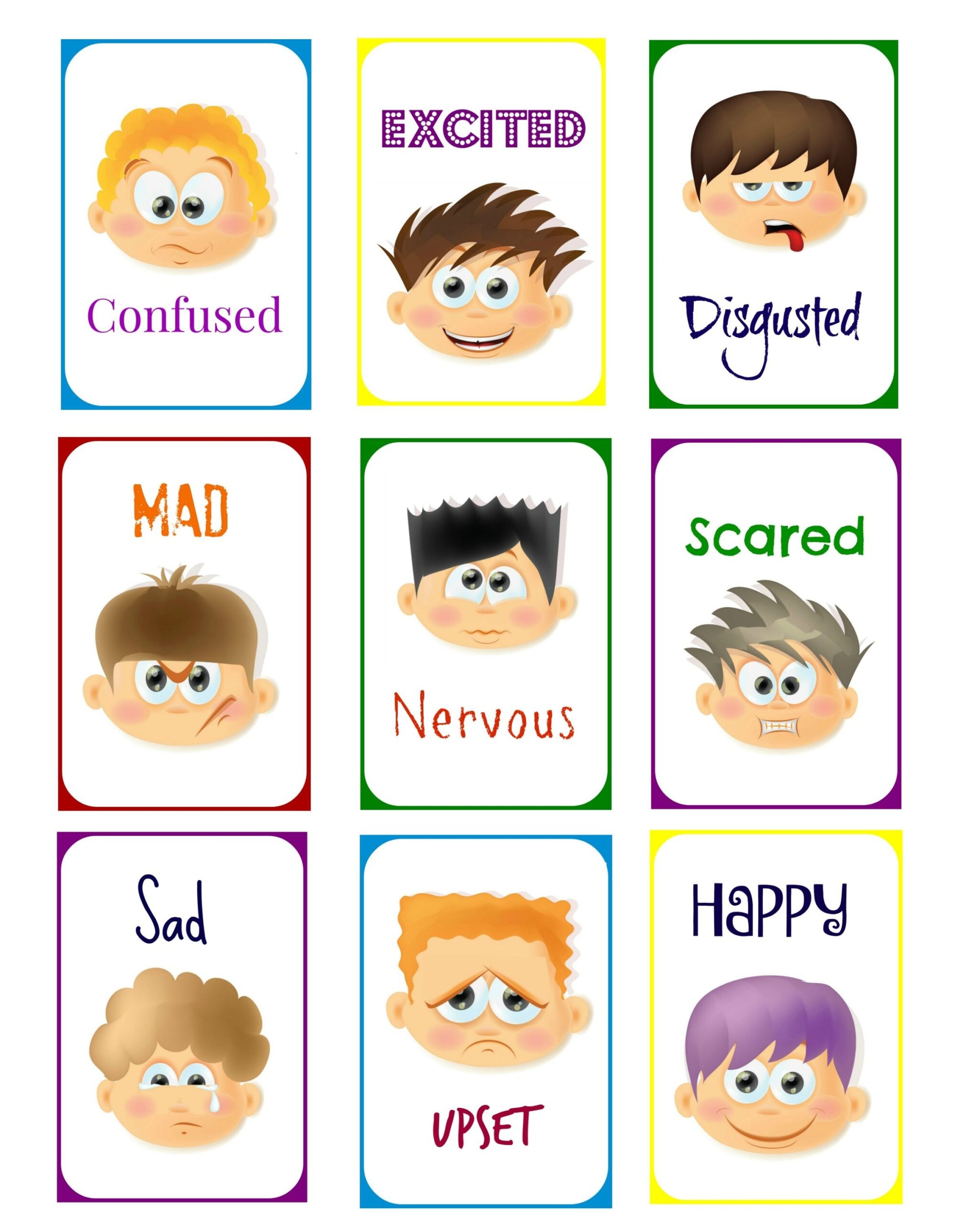 Emotions Charades Printable Printable Sight Words List