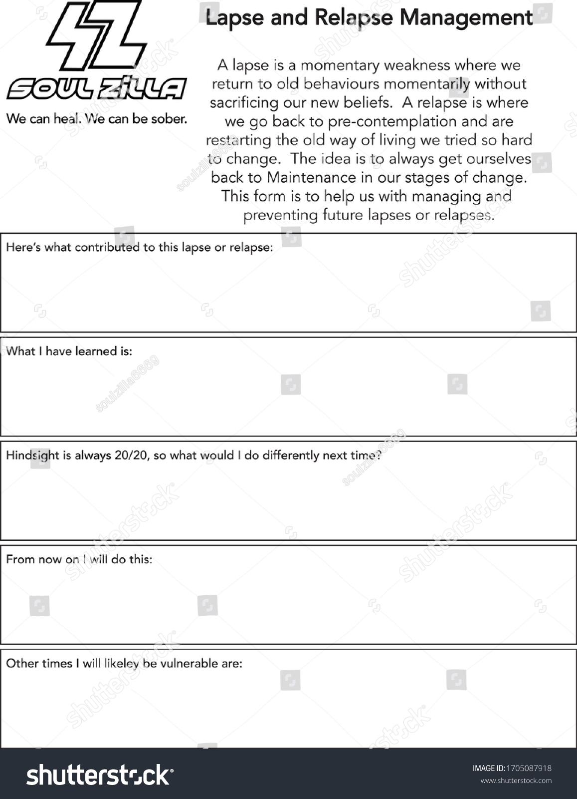 Empower Your Journey To Healing With Comprehensive Recovery Worksheets