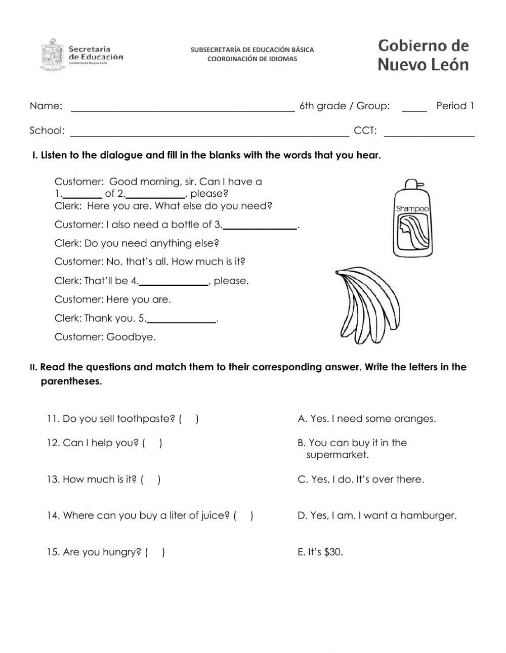 Engage And Excel 6th Grade English Worksheets For Skillful Learning