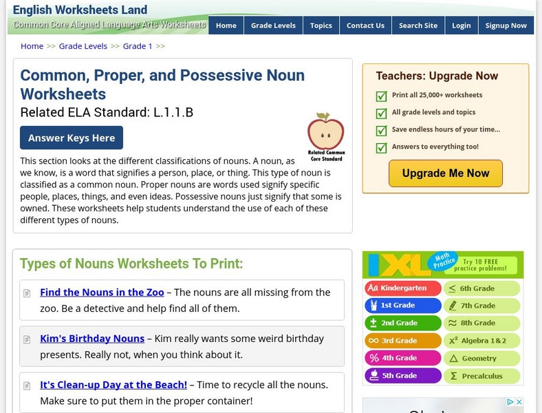 english worksheet land
