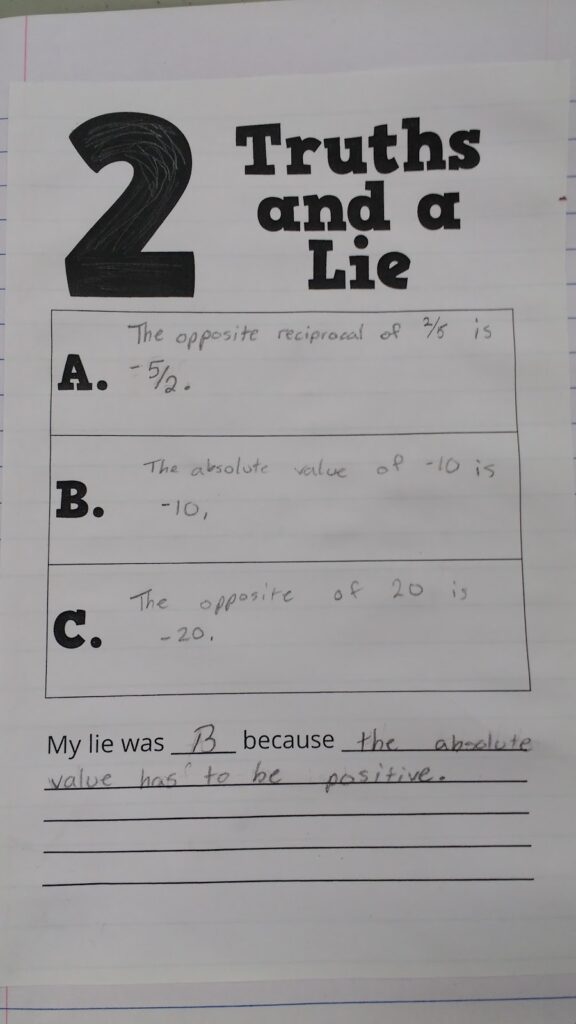 English Worksheets Two Truths And A Lie Two Truths And A Lie