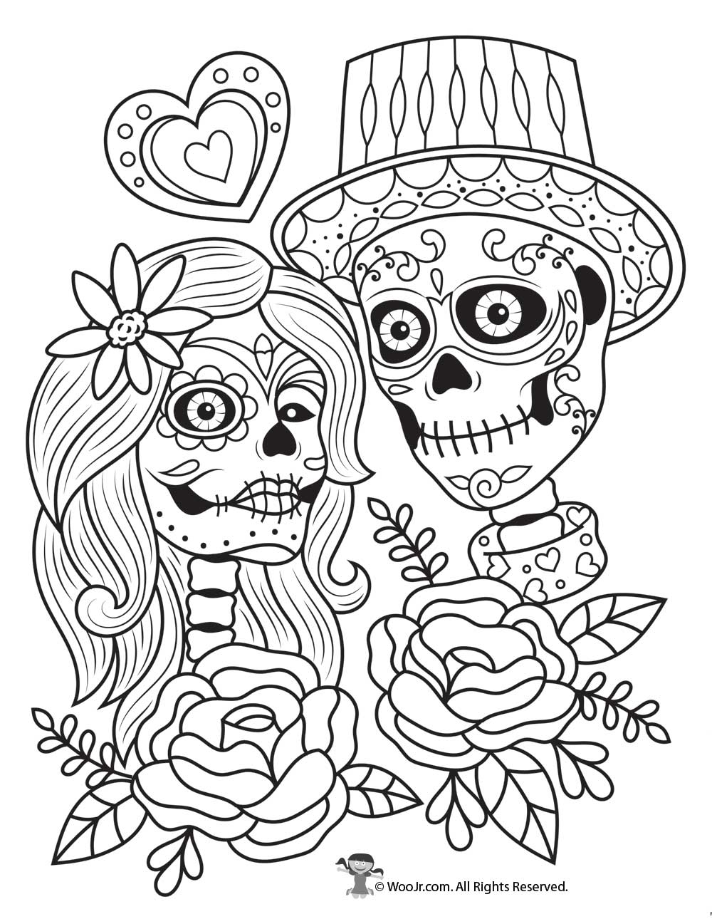 Entrelosmedanos Day Of The Dead Coloring Pages
