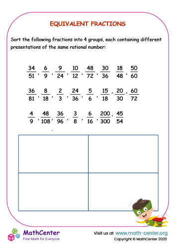 Equivalent Fractions Worksheets Math Center Worksheets Library