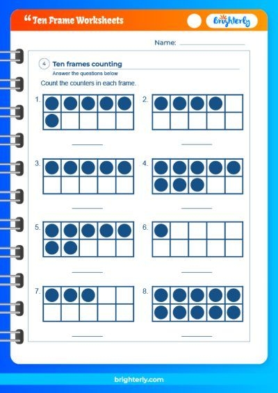 10 frame worksheets