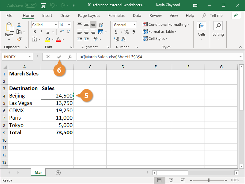 how to link a worksheet in excel