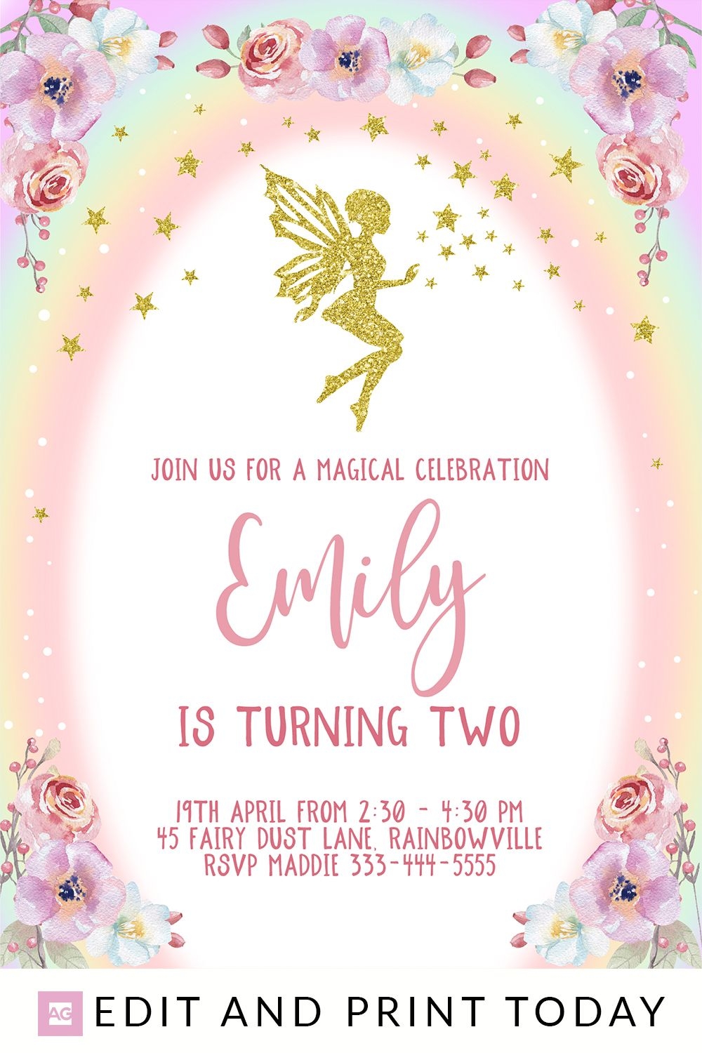 Fairy Birthday Invitation Templates Free Printable And Enjoyable Learning