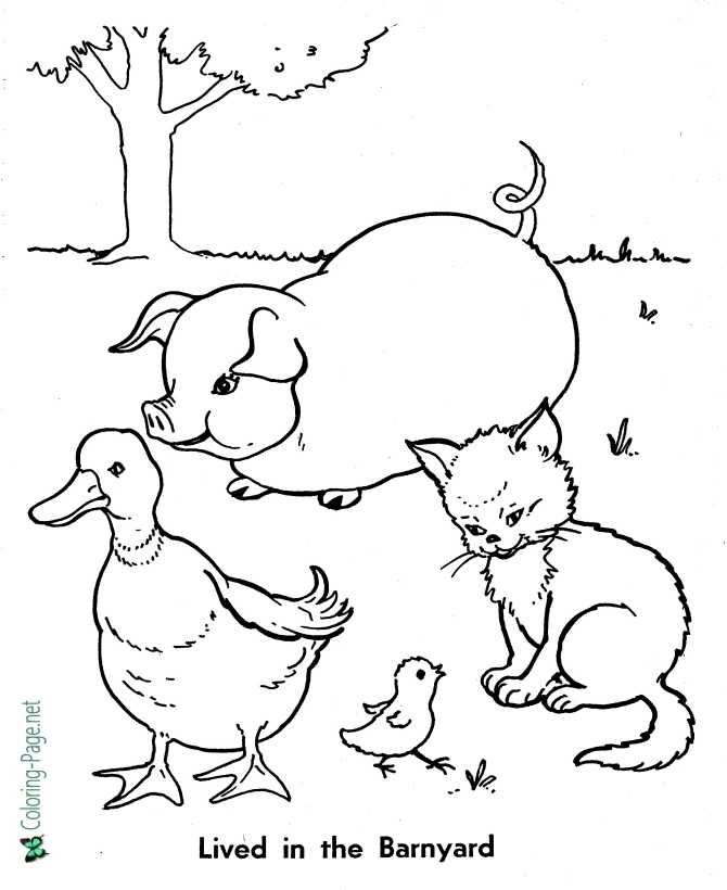 Fairy Tales Little Red Hen Coloring Pages