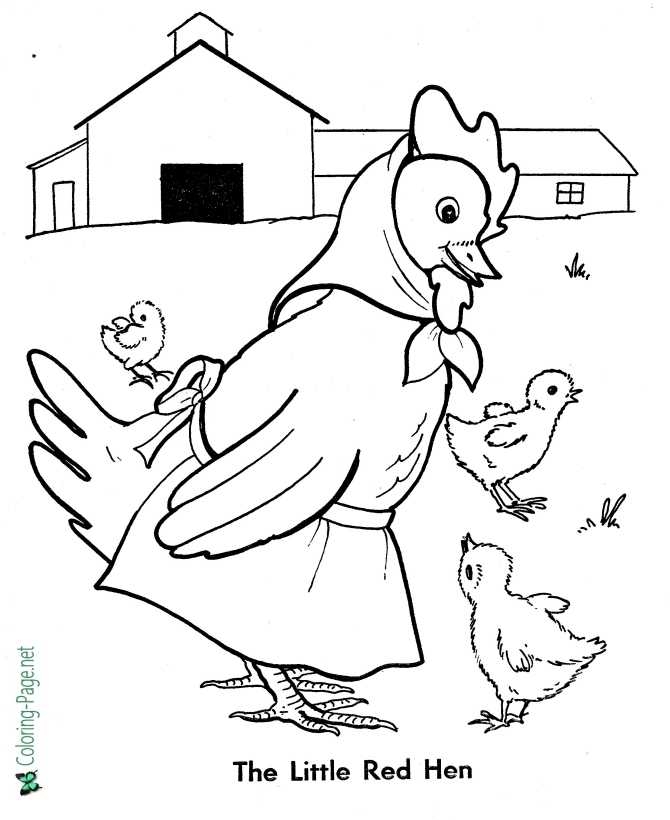 Hen Coloring Page
