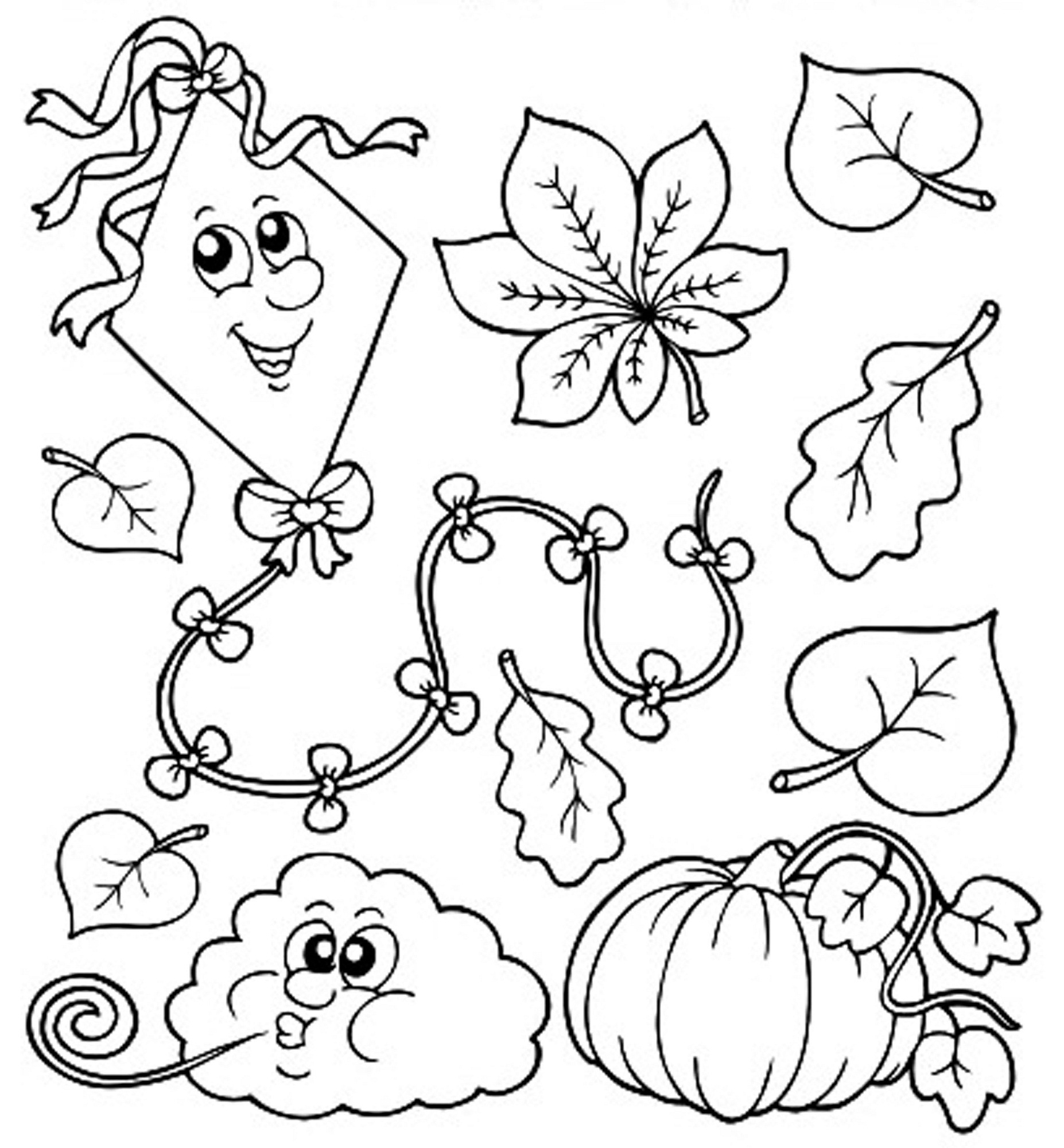 Easy Fall Coloring Pages