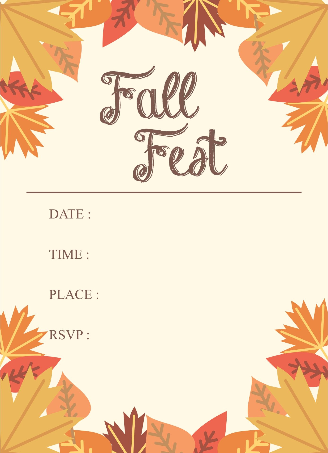 Fall Flyer Templates 10 Free PDF Printables Printablee