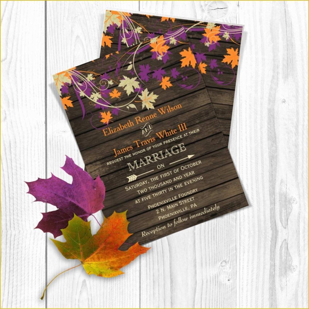 Fall Invitation Templates Free Of Printable Wedding Invitation Template