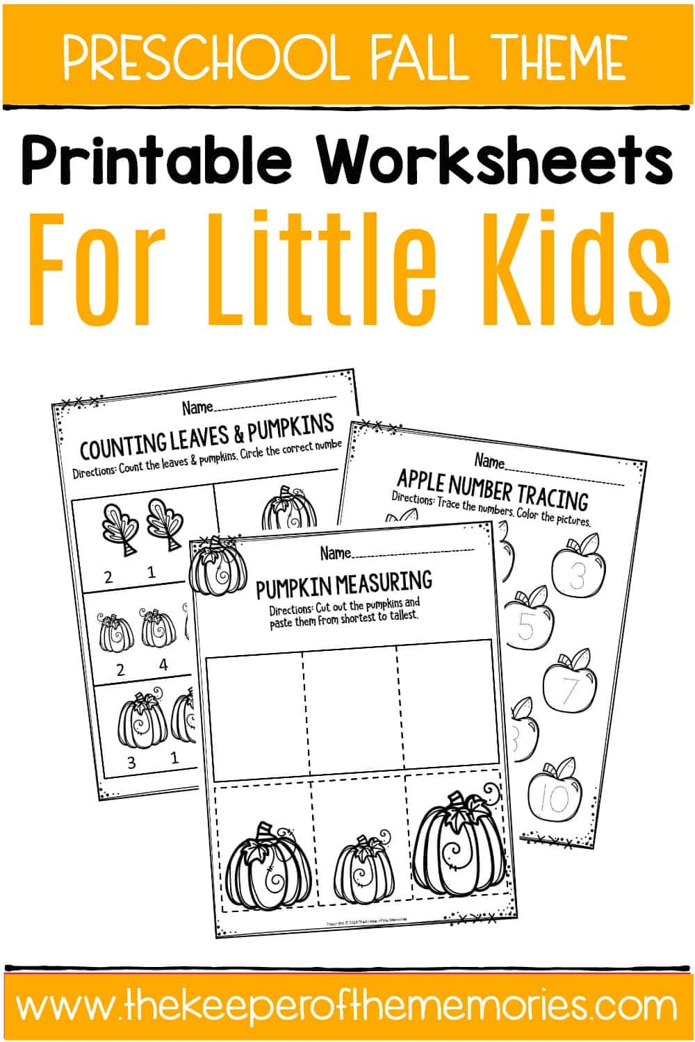 fall preschool worksheets