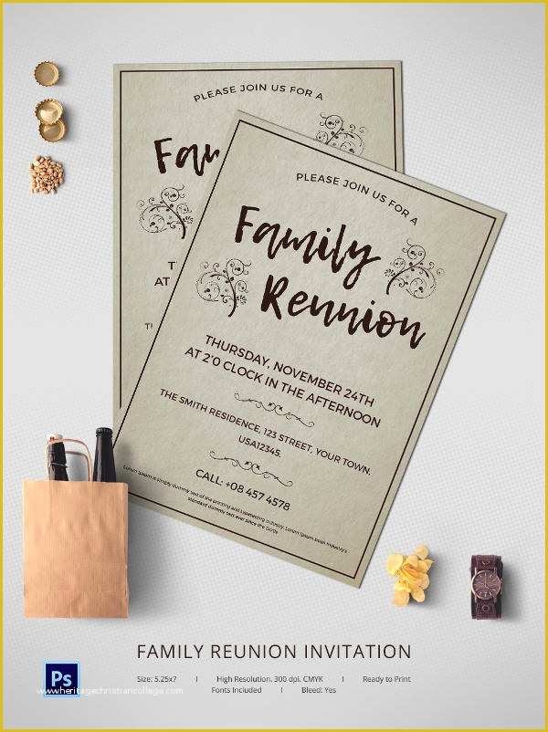 Family Reunion Invitation Templates Free Of 32 Family Reunion