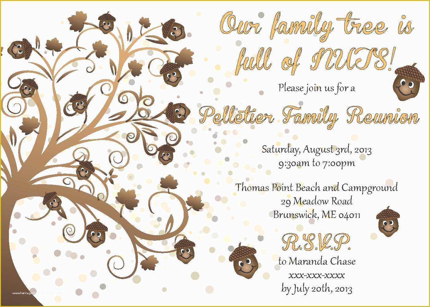 family reunion invitations templates
