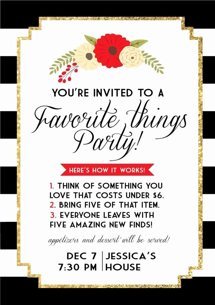 favorite things party invitation template free