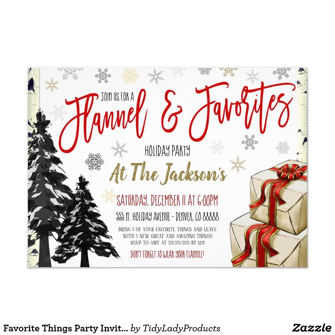 Favorite Things Party Invitation Template Free Printable Word Searches