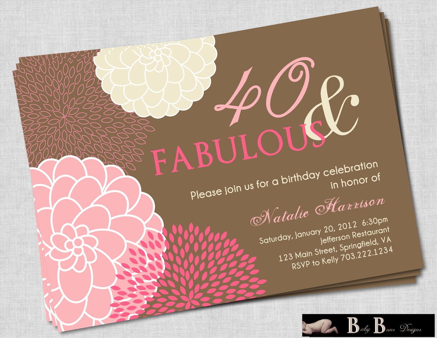 birthday invitation templates 40th