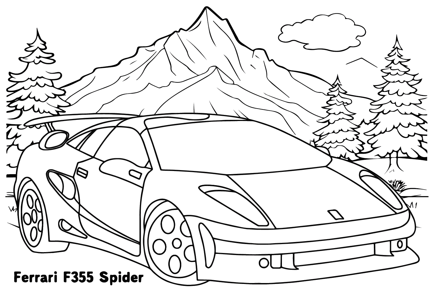 Ferrari Coloring Pages