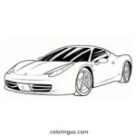 Ferrari Coloring Pages Free Printable PDF