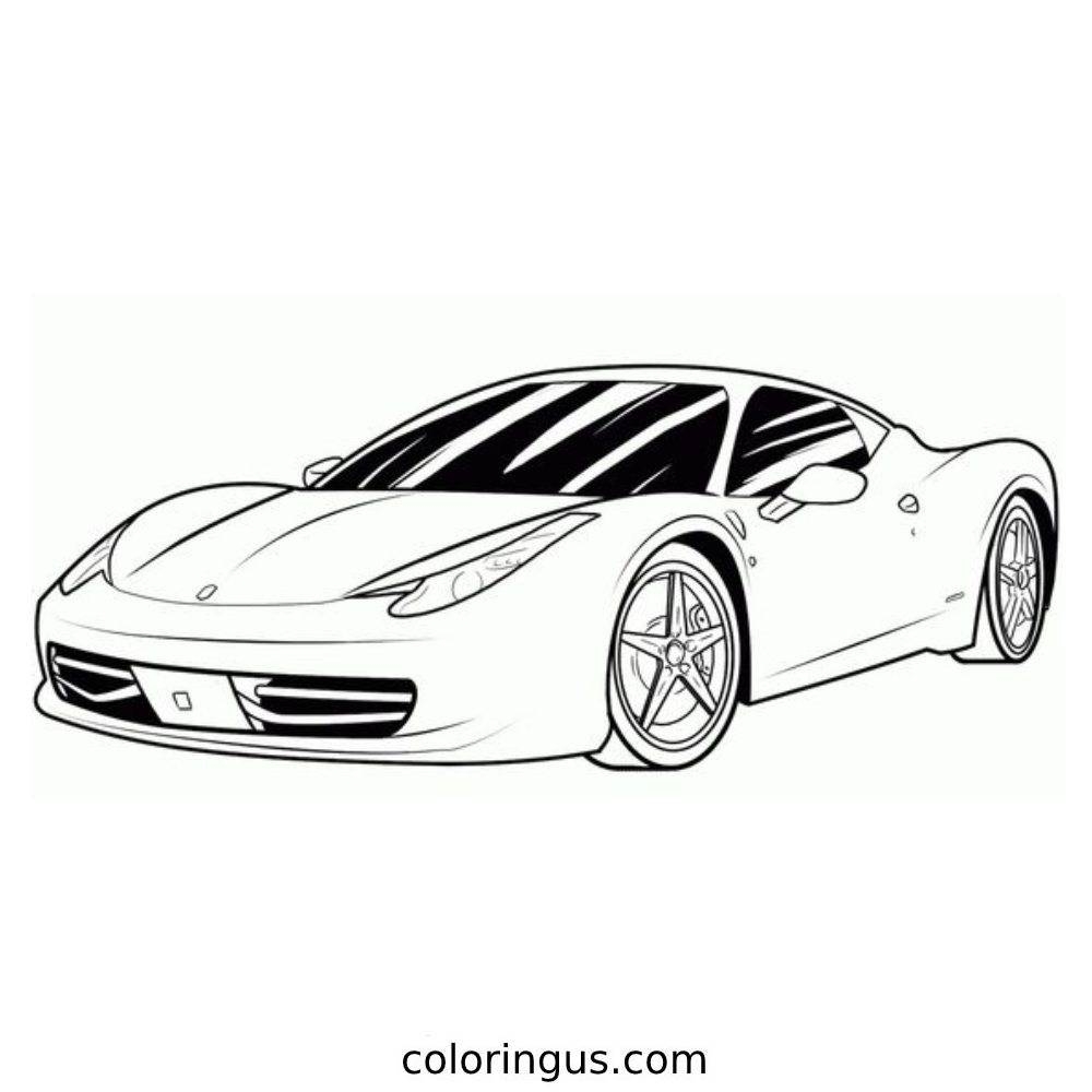 Ferrari Coloring Pages Free Printable PDF