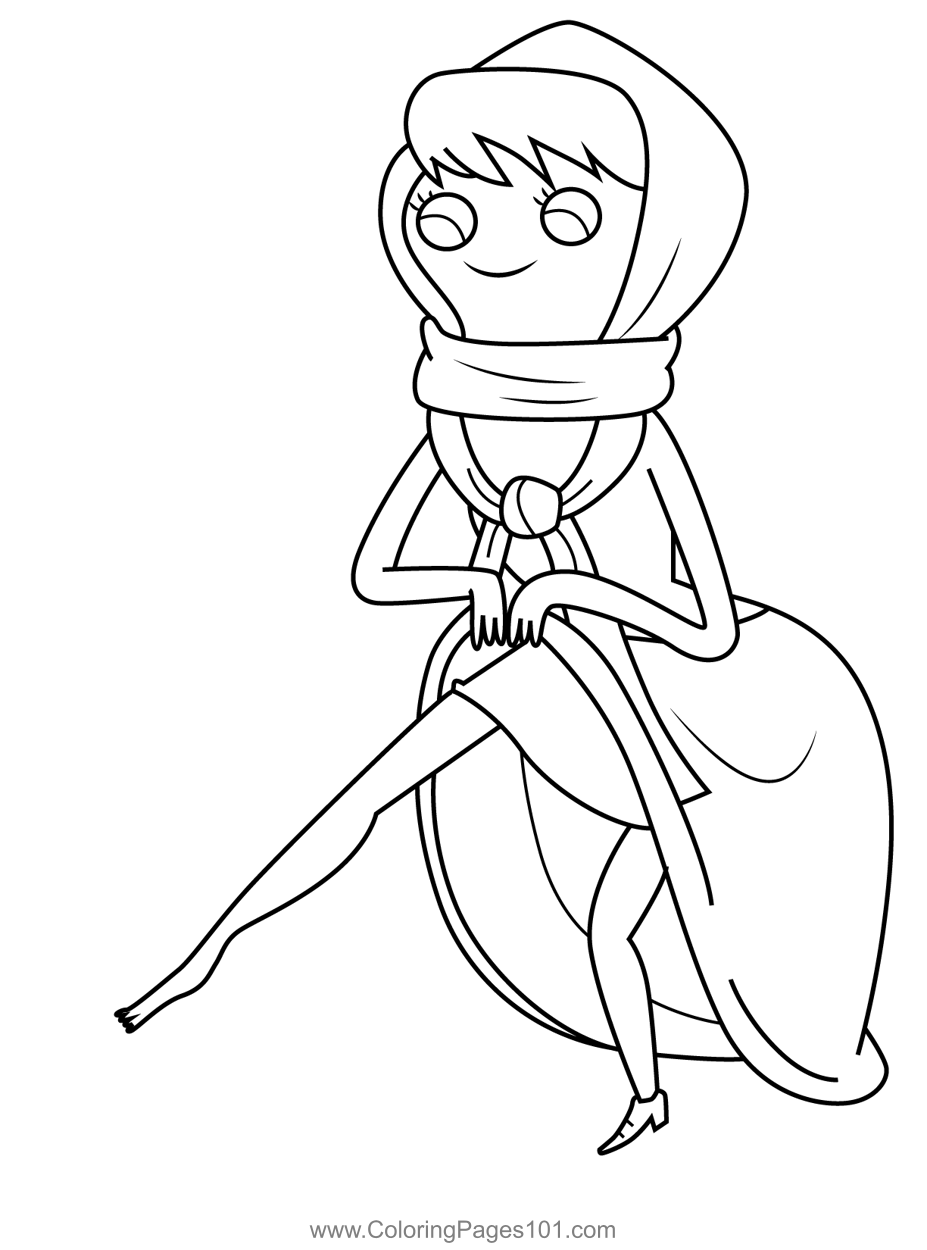 Fine Lady Adventure Time Coloring Page For Kids Free Adventure Time 