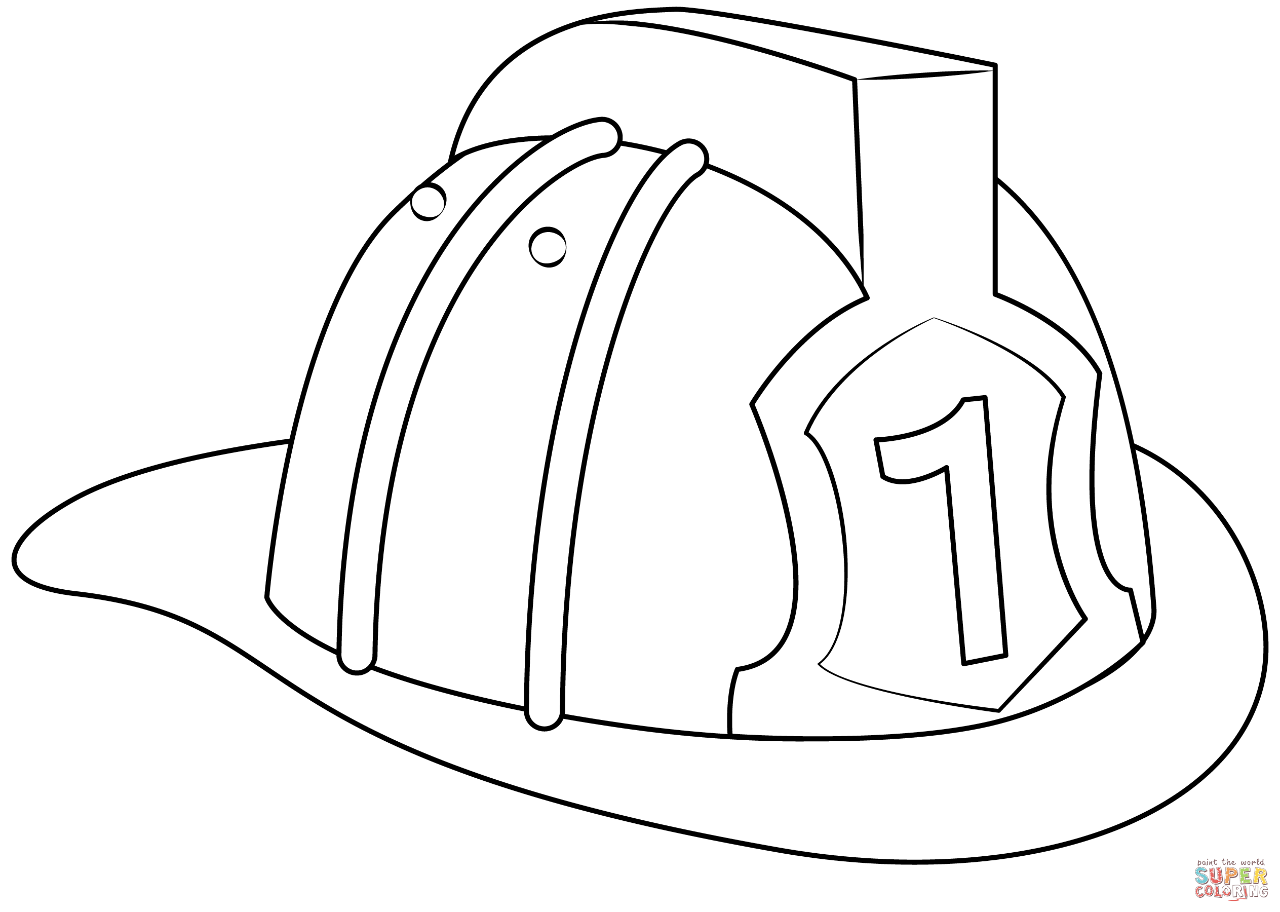 Firefighter Hat Coloring Page Free Printable Coloring Pages Printable 