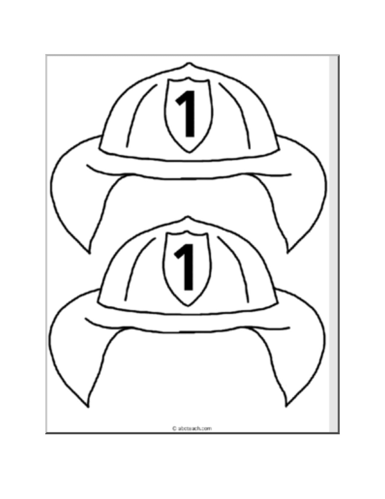 Firefighter Hat Template Preschool Clip Art Library Printable 