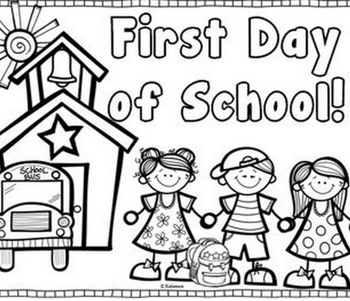 First Day Of School Coloring Pages At GetDrawings Free Download